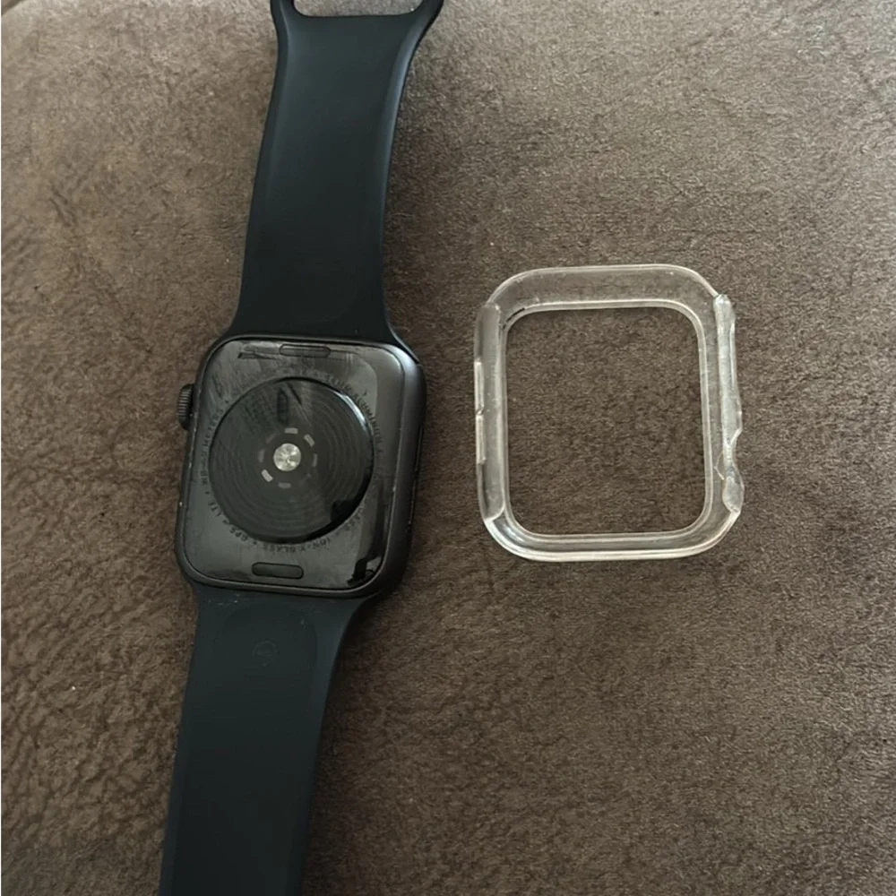 Apple Black Smartwatch with Clear Protective Case